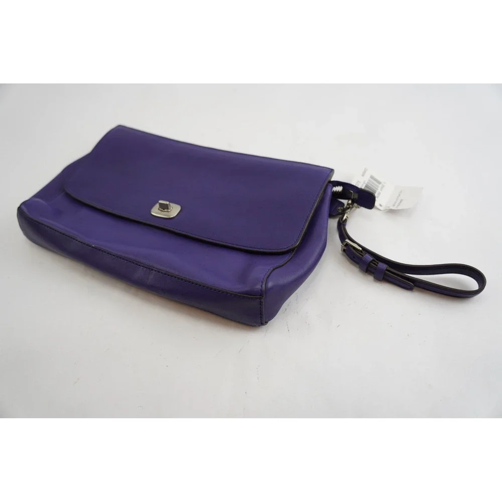 Coach Legacy Penny Leather Flap Clutch 49375 Midnight Purple Small Bag New Other - Picture 9 of 9